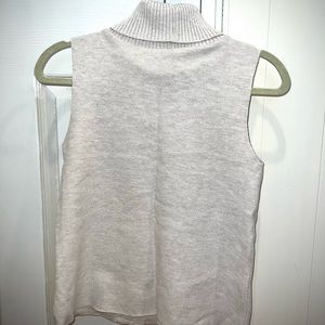 Zara Cream Turtleneck Vest NWOT